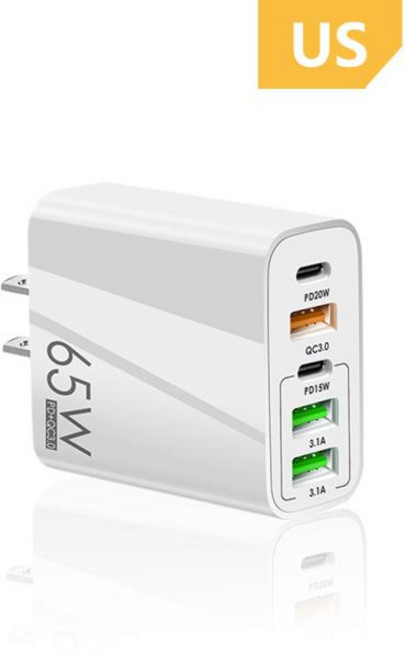 USB C 충전기 고속 충전 휴대폰 어댑터 아이폰 샤오미 화웨이 삼성 아이패드 리얼미 원플러스 태블릿용 65W, 03 US White, 한개옵션1