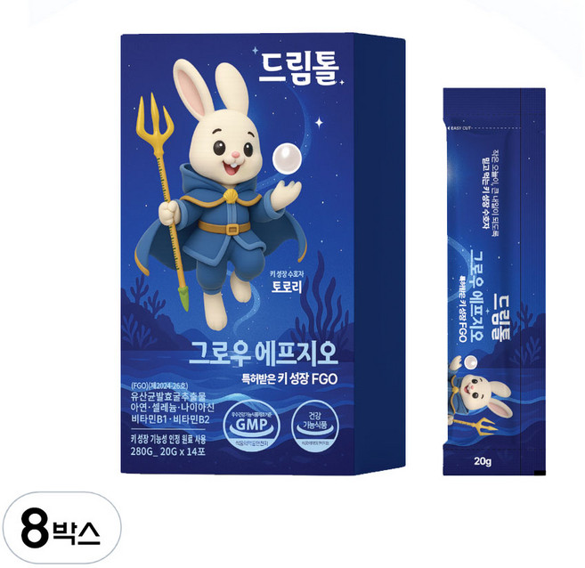 드림톨 그로우 에프지오 키크는 유산균발효굴추출물 FGO, 8박스, 112회분