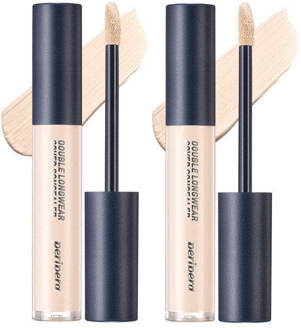 [1+1] 페리페라 더블 롱웨어 커버 컨실러, 포슬린, 2개