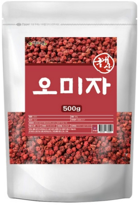 국내산 건 오미자 말린 건조 오미자 차 청 쉬잔드린 유기산 효능, 1개, 500g
