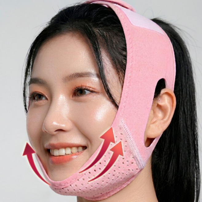 벨로르 이중턱케어 리프팅밴드, 1개, 핑크