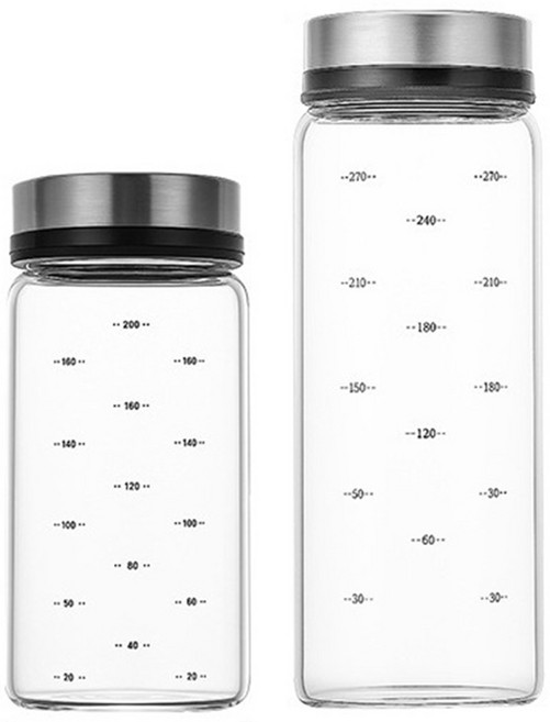 키치넬리 유리 밀폐 소금통 조미료통 양념통, 300 ML, 1개