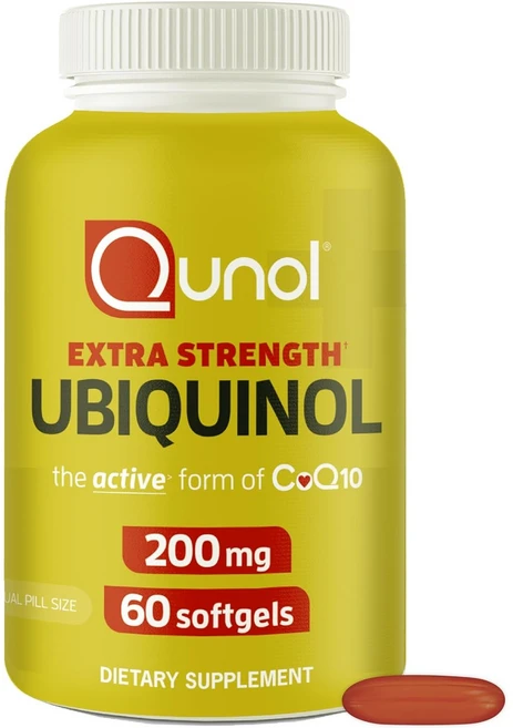 [해외] [Qunol Ubiquinol] 퀴놀 유비퀴놀 200mg 60소프트젤, 1개, 60정 - 쿠팡