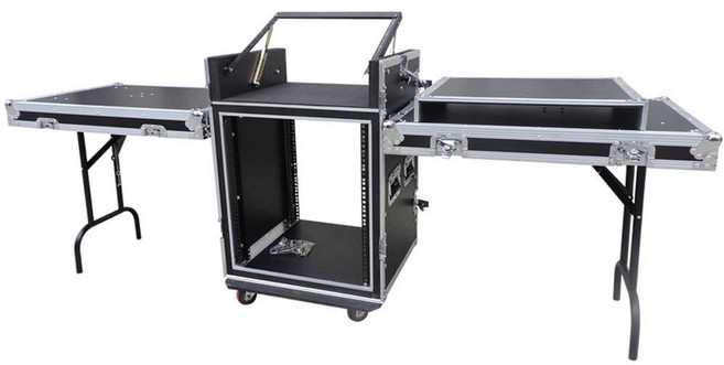 앰프 캐리어 음향장비 책상 트롤리 방송 12U 16U 작업대, 16u 이중층 3도어 좌우 작업대 리프팅, 16u 이중층 3도어 좌우 작업대 리프팅, 1개