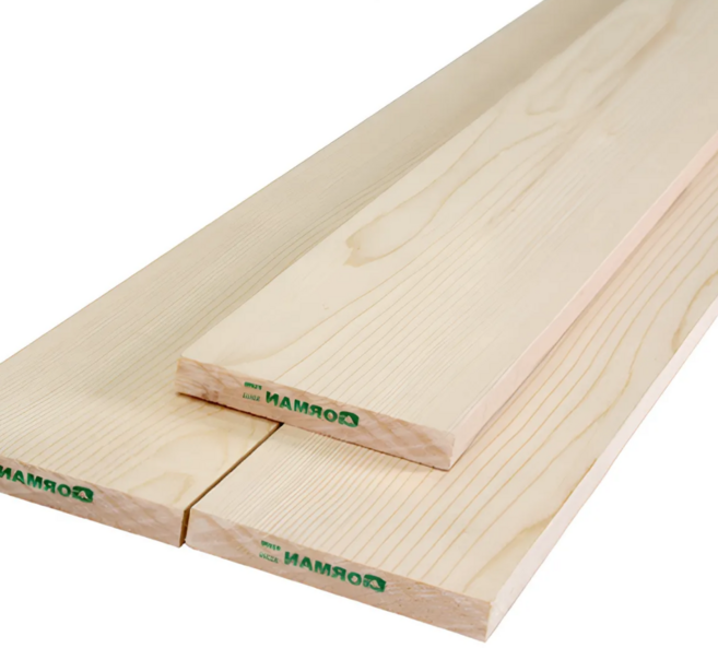 구조목 나무판재 19mm x 140mm x 1800mm 스프러스 마감재 DIY 무료재단, 3개