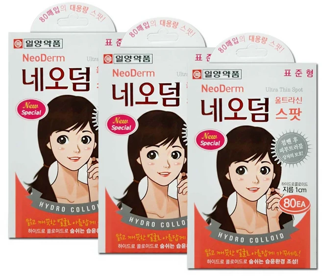 일양약품 네오덤 울트라신 표준형 80매입 x 3개 스팟패치 여드름밴드, 80개입 - 쿠팡