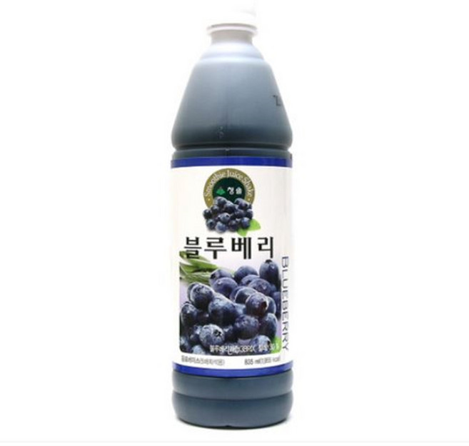 청솔 과일원액 음료베이스 835ml 에이드 스무디 블루베리, 5개