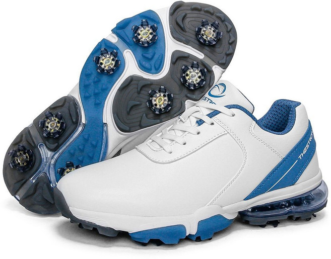 THESTRON 男士高爾夫球鞋 防水氣墊運動鞋