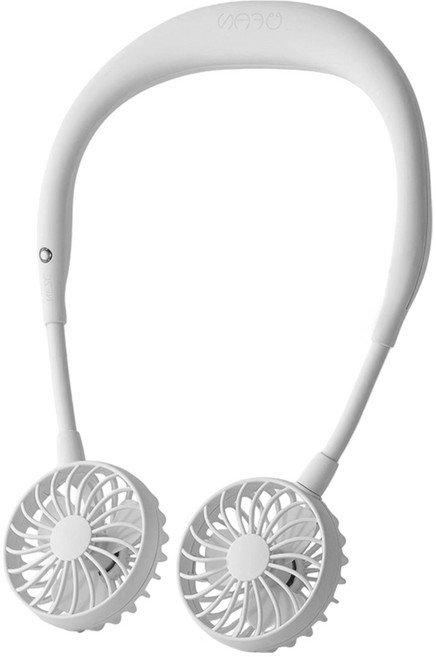 블루아이디 캠핑 목선풍기 저소음 넥풍기 휴대용 넥밴드 선풍기 BI-NF2, 화이트