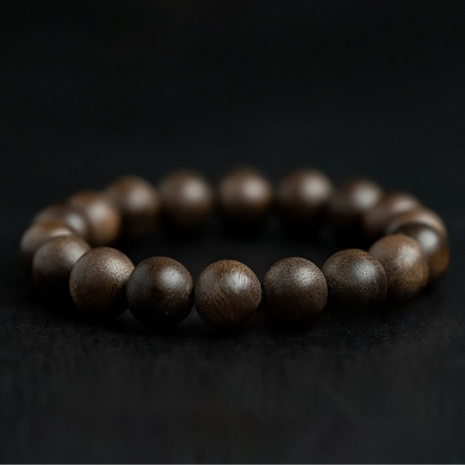 침향팔찌 나무 불교 단주 침향 갈색 염주 팔찌 합장주