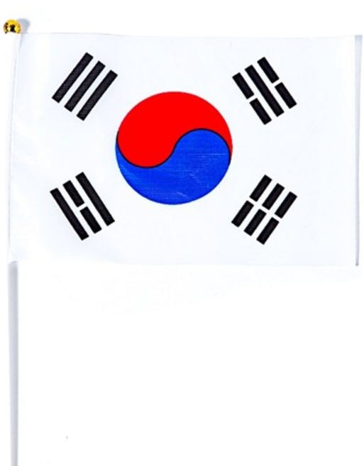 동화다 미니 태극기, 10개, 화이트