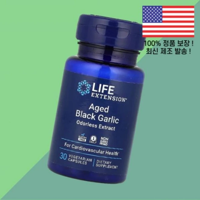 연장 숙성 흑마늘 갈릭 식물성 베지캡슐 30정 500mg Life Extension Aged Black Garlic 30 Vegetarian Capsules per Capsul - 쿠팡