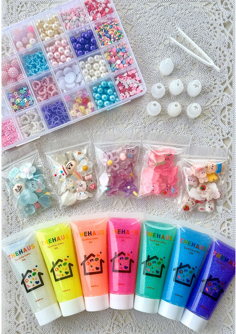 데코덴 재료 세트 탑꾸재료 탑로더꾸미기 데코파츠, 1세트, 유광 데코덴 세트