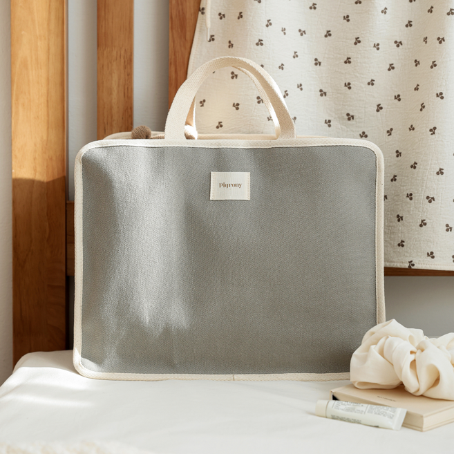 [국내브랜드] 피그로니 라인 기저귀 가방 숄더백 이너백 감성 출산가방, 아이보리