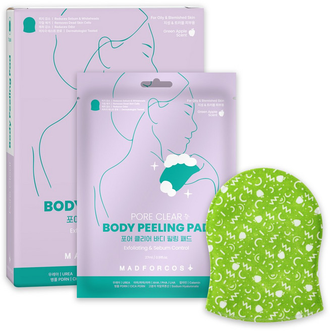 매드포코스 포어클리어 바디필링패드 10p, 1개, 27ml