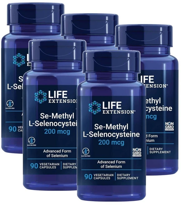라이프 익스텐션 세-메틸 L-셀레노시스테인 200mcg 캡슐 Life Extension Se-Methyl L-Selenocysteine, 90정, 5개 - 쿠팡