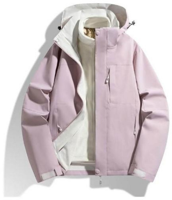 三合一衝鋒衣 石墨烯防風防水連帽外套 可拆卸內膽兩件套夾克