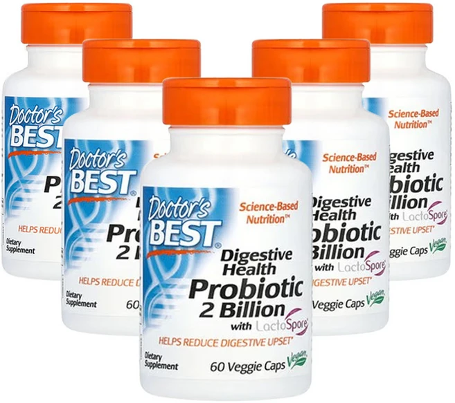 닥터스베스트 소화 건강 LactoSpore가 함유된 프로바이오틱스 20억 60베지캡슐, 5개, 60정 - 쿠팡