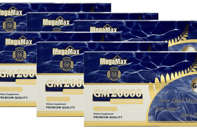 메가맥스 프리미엄 초록입홍합 추출물 20000mg 캡슐 MEGAMAX Green Lipped Mussel, 6개, 60정