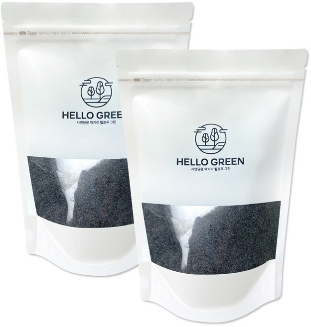 헬로우그린 국내산 볶은 검은깨 가루 250g(팩) 흑임자 분말, 2개, 250g