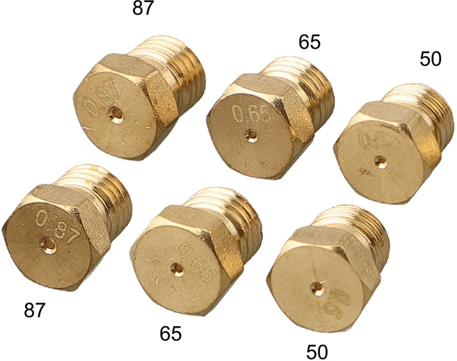 5PCS ​ 가스 스토브 용 LPG 변환 분석가 보어 노즐 세트 황동 프로판 인젝터 조리기구 주방 액세서리, 01 빠른, 06 B