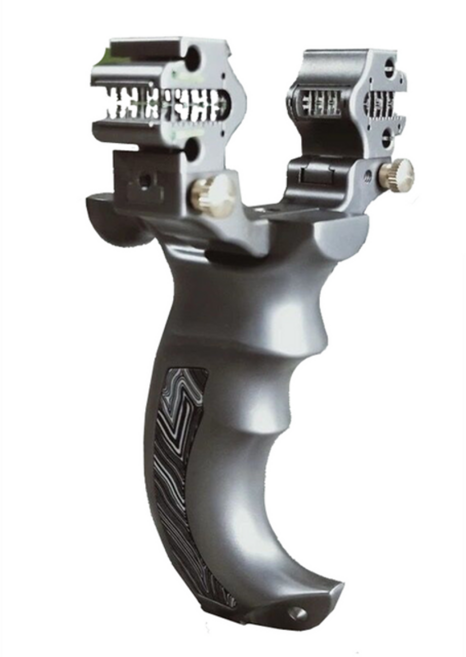 새총 전문가용새총 새총고무줄 슬링샷 사냥 슬링 샷 슬링 활 촬영을위한 전문 티타늄 합금, 밝은 회색, 1개