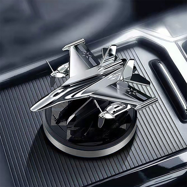 감성플랜 차량용 태양열 전투기 대시보드 인테리어 제트기 프로펠러 방향제 실버 10ml, 1세트, 레몬라벤더, 레드