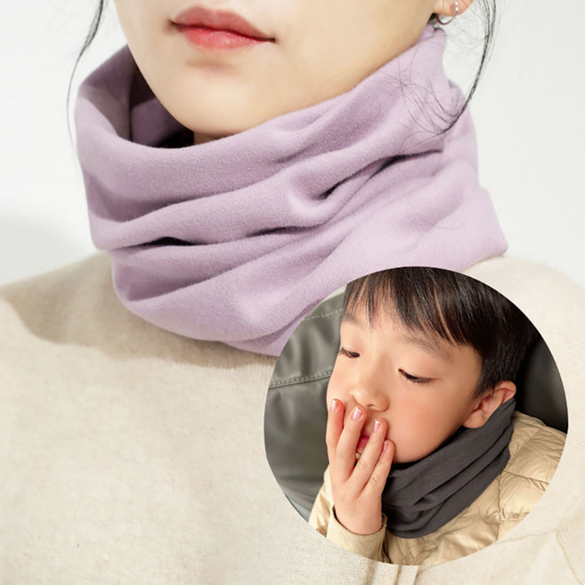 순면 넥 워머 목도리 머플러 겨울 목토시 아동 성인 공용 여성 폴라
