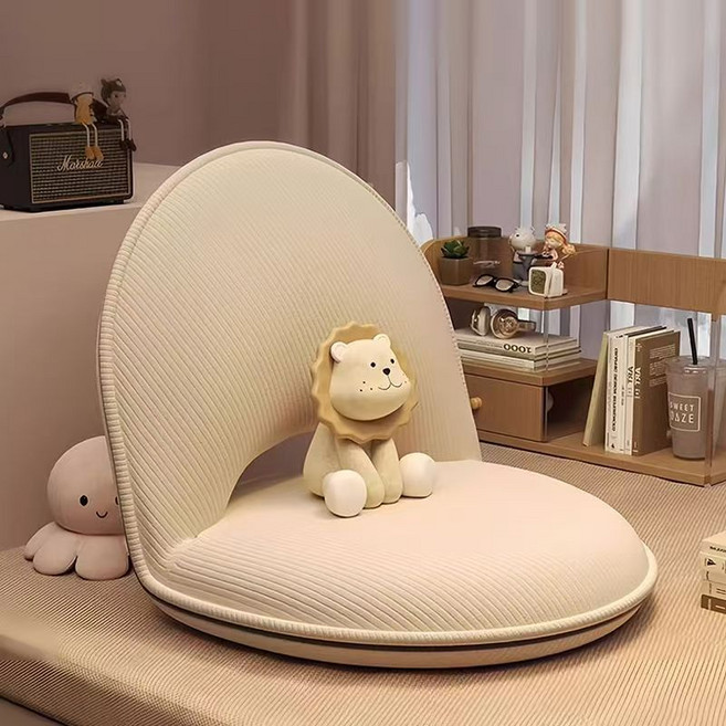 TUTOGO 日式懶人沙發 靠背坐墊, 白色