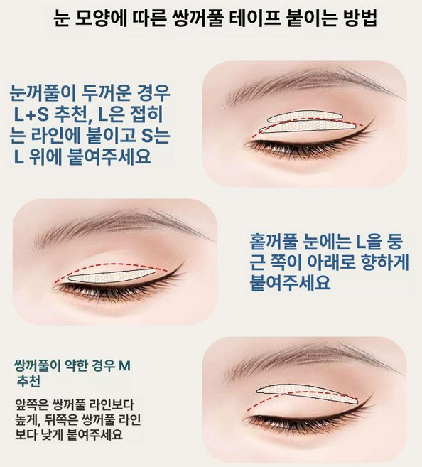 매력상점 쌍꺼풀테이프 인생템 양면쌍꺼풀테이프, 단면, L 단꺼풀 부풀어 오른 눈 180개, 피부색