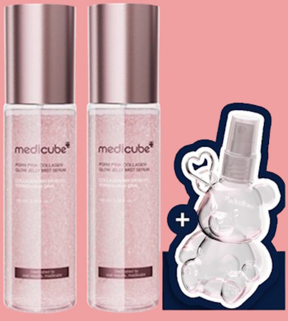 메디큐브 PDRN 콜라겐 젤리미스트 100ml 더블기획+곰돌이공병, 2개