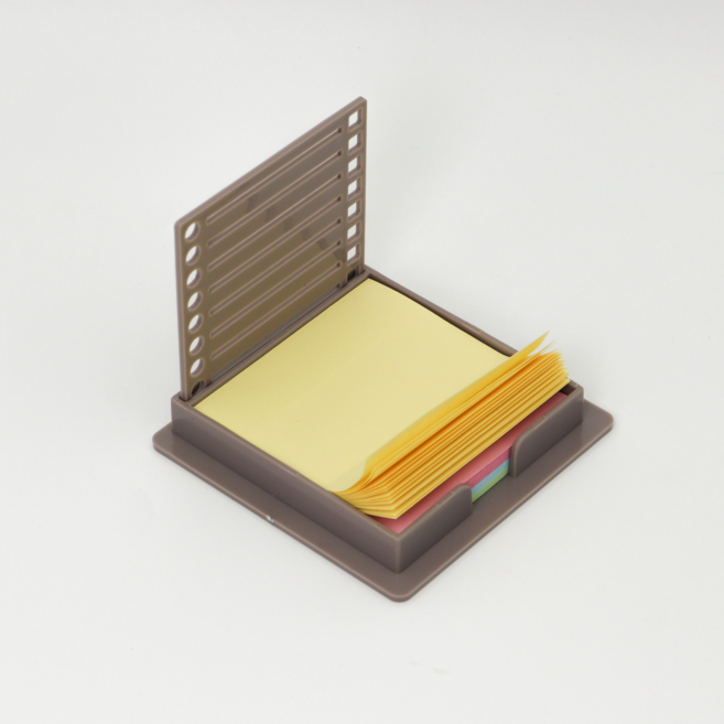 점착식 메모지 스티커 디스펜서 홀더 내지 100장포함, 1세트, 다크그레이