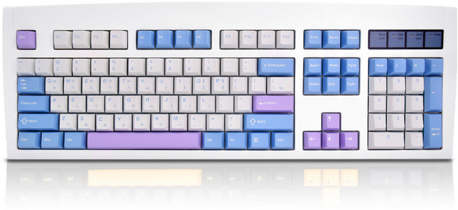 큐센 DT35 104 PBT 게이밍 기계식 키보드 블루퍼플 오테뮤저소음톰