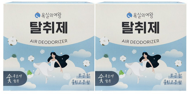 욕실의여왕 생활 탈취제 / 클린코튼 / 2개, 230g