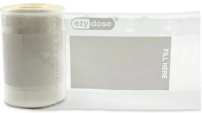 이지 도즈 알약 스위트 주간7일 정리함 여행용 비타민 및 의약품 포장 시스템 분류기 실러 배터리 200개의 티어 파우치 포함 BPA 프리, Bag Refills 400 Count, White, 1개 - 쿠팡