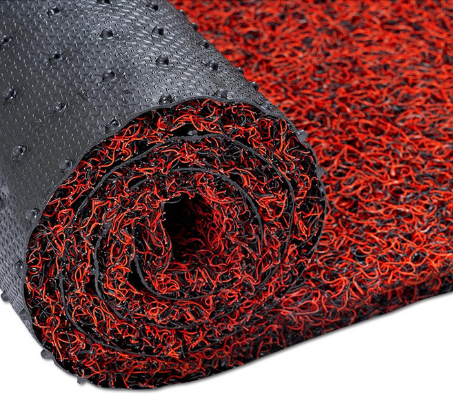 위드차차차 맑은 코일현관매트 135x100cm 두께20mm 일반형 구매수량에따른연장, 1개, 레드 + 블랙 연장제품