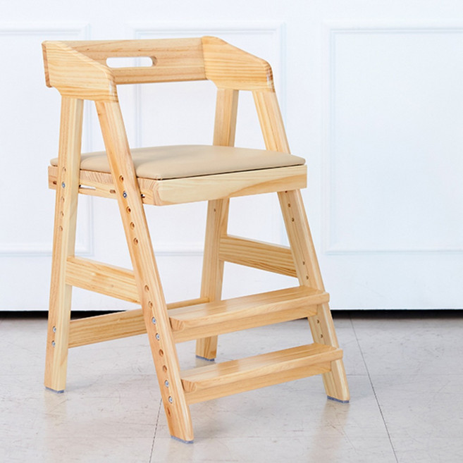 피노키오 높이 조절 어린이 식탁 의자 + 추가발판, 피노키오 베이지 추가발판