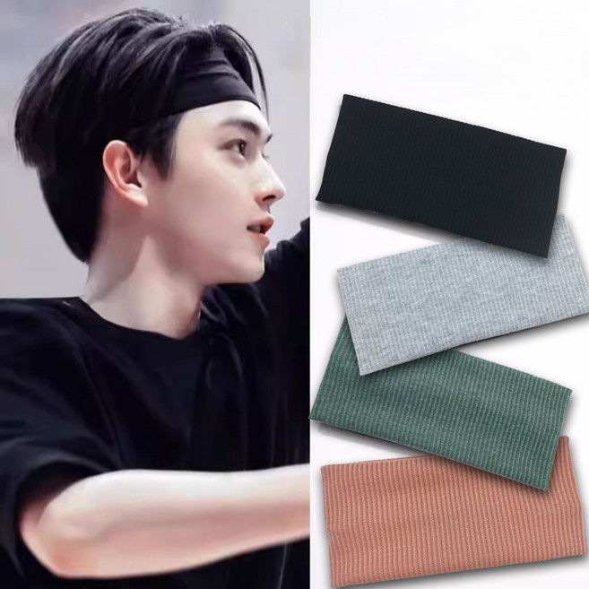 하임하이 4P 남녀 두꺼운 운동용 땀 흡수 헤어밴드