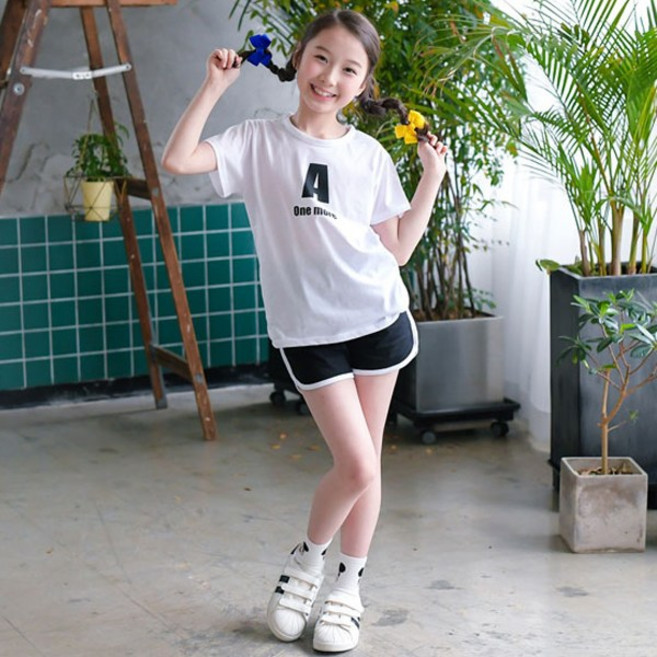 잭키드 여아용 통기성 원모어랍바 반바지세트