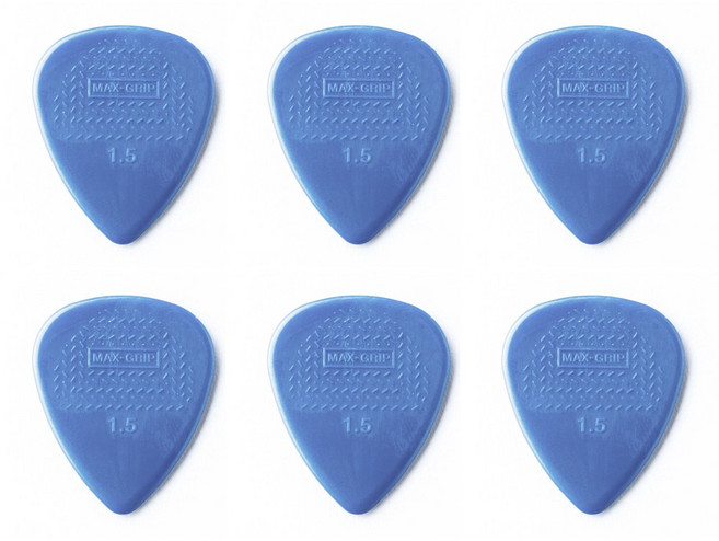지엠뮤직_세트(6개) 던롭피크 449R1.5 Max Grip 1.5mm Standard Dunlop Pick (No.148세트), 단품, 1개