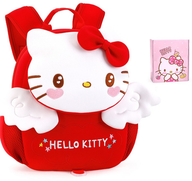 [미미사몰] 귀여운 헬로 키티 유치원 어린이집 나들이 가방 1-3- 5세 경량 유아 분실 방지 배낭