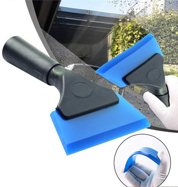자동차 유리닦이 실리콘 물기제거 앞유리닦이 세차 스쿼지 밀대 브러쉬 세림방지, 1개, 블루