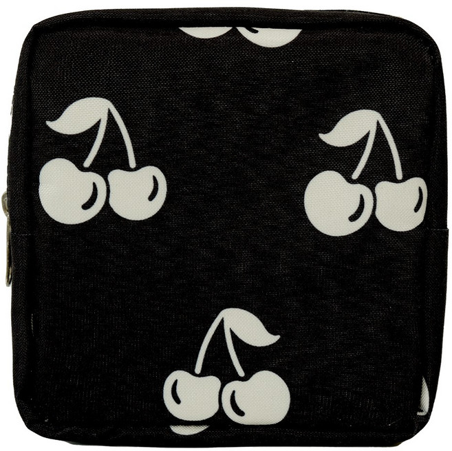 아이주 큐브 약파우치 방수 미니 보냉 파우치 보냉 보온 화장품 파우치 어린이집 준비물, 블랙체리