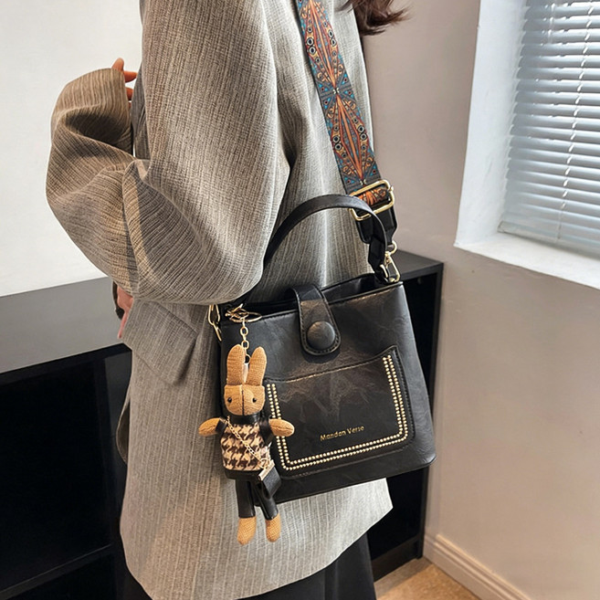 Firina 여성 가죽 미니 토트백 숄더 크로스 겸용 데일리 캐주얼 외출 가방