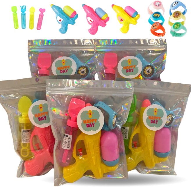 물총 모기팔찌 비눗방울 구디백 생일선물 답례품 5세트, 1개, 혼합색상 5세트