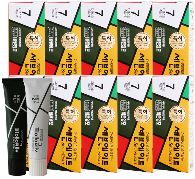 동성제약 세븐에이트 새치 염모제, 7호 흑갈색, 10개