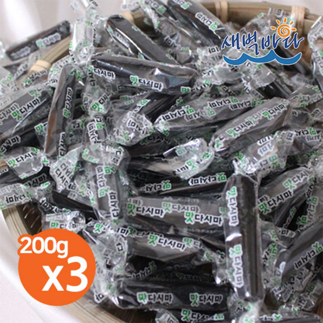 짭조름한 맛다시마 200g 완도산 절편 주전부리 CRD2003, 3개