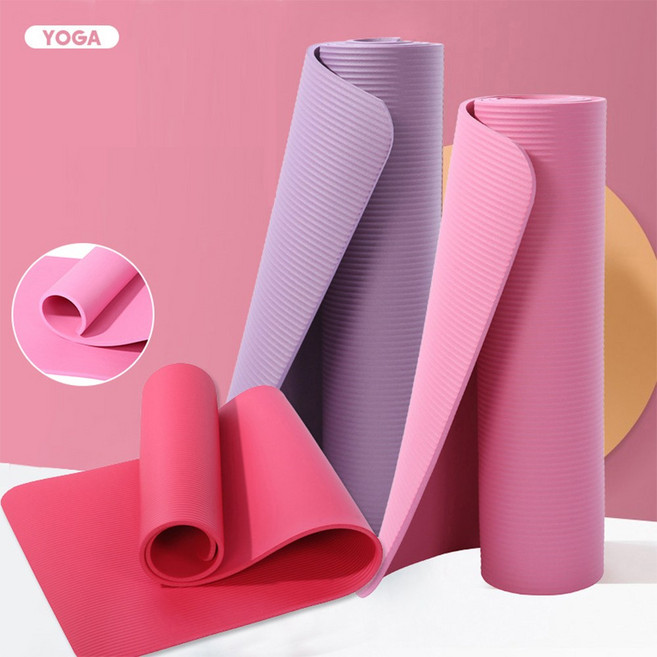 초대형 2인용 요가매트 | 미끄럼 방지 두툼한 홈트 매트, 그레이, 1개