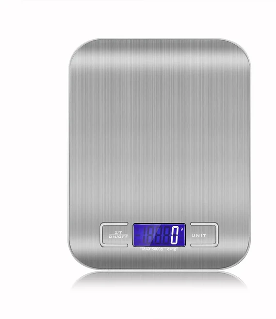 플린트 디지털 주방 저울 LED 디스플레이 5kg/1g 스테인리스 스틸 패널 전자 가정용 보석 음식 간식 무게 측정 베이킹 도구, 10kg 1g with box