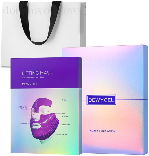 듀이셀 VVIP 고영양수분콜라겐 프라이빗케어 5주분 + 7리프팅 마스크팩 4주분 기획세트 + 쇼핑백증정, 1개, 2개입